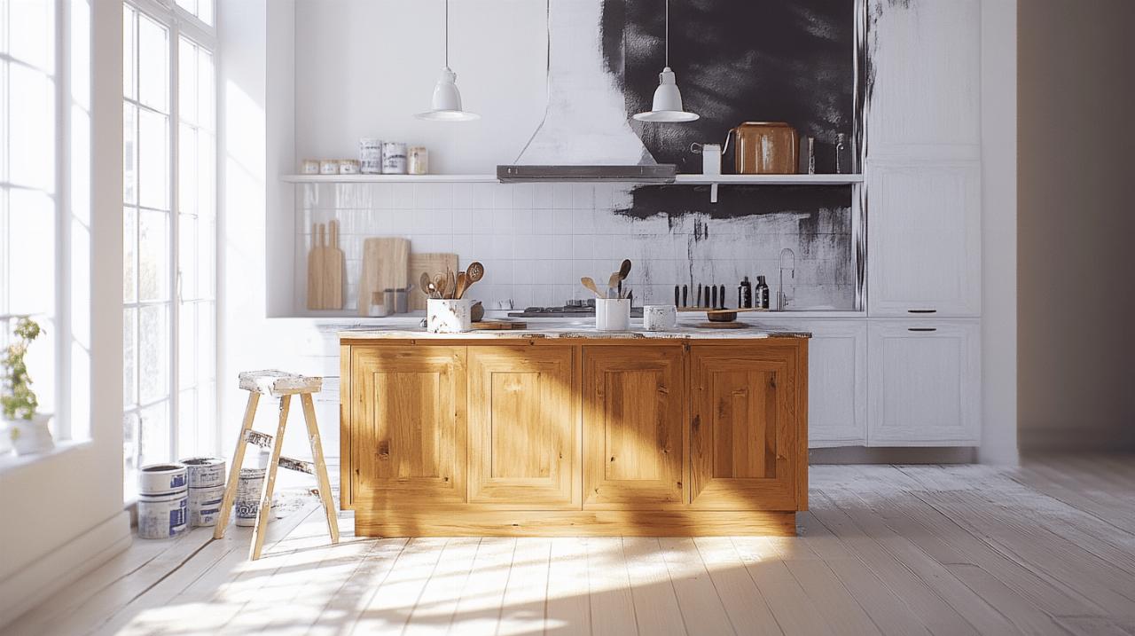 Relooking express : modernisez vos meubles de cuisine rustiques avec de la peinture